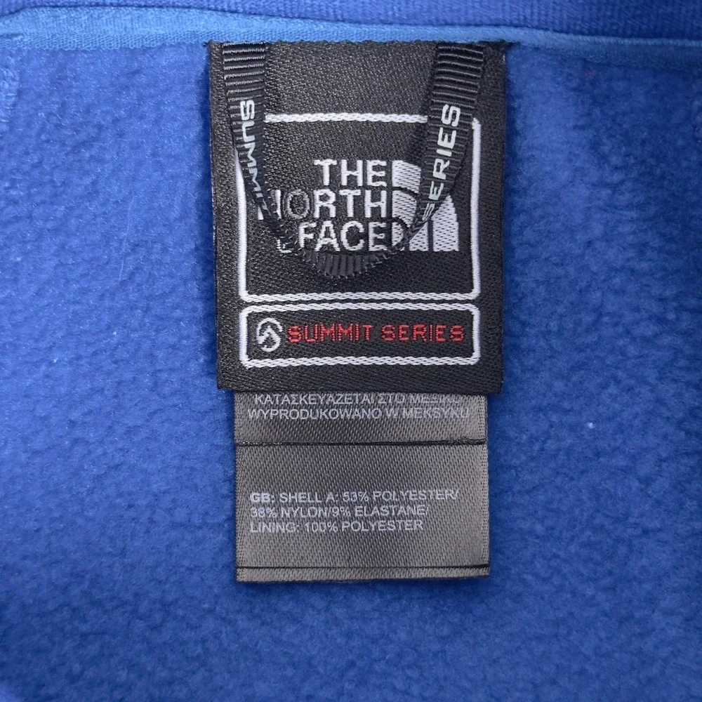 The North Face Summit Series Mens Blue 1/4 Zip Fleece Pullover M